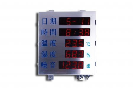 SPC-0089 SPC-5406PX 戶外白鐵日期時間/溫溼度/噪音看板